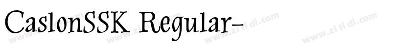 CaslonSSK Regular字体转换